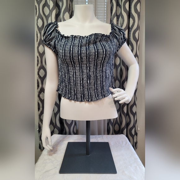 NOBO Juniors XXL (19) Spring Striped Top & Maxi Skirt Navy White - Picture 4 of 14